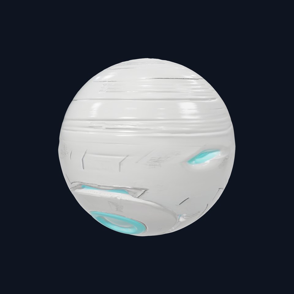 HQ PBR Textures Set SciFi Metal Panel Brushed